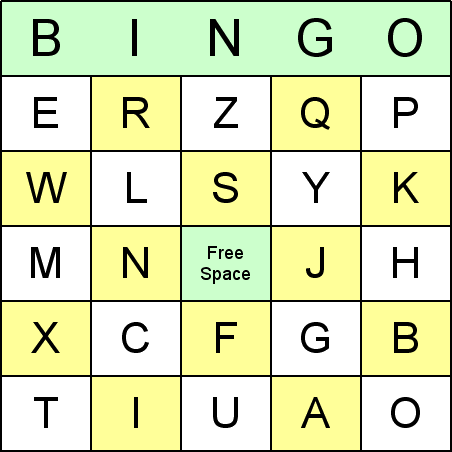 Phonemic Awareness Bingo Card
